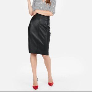 Express High Waisted Vegan Leather Pencil Skirt